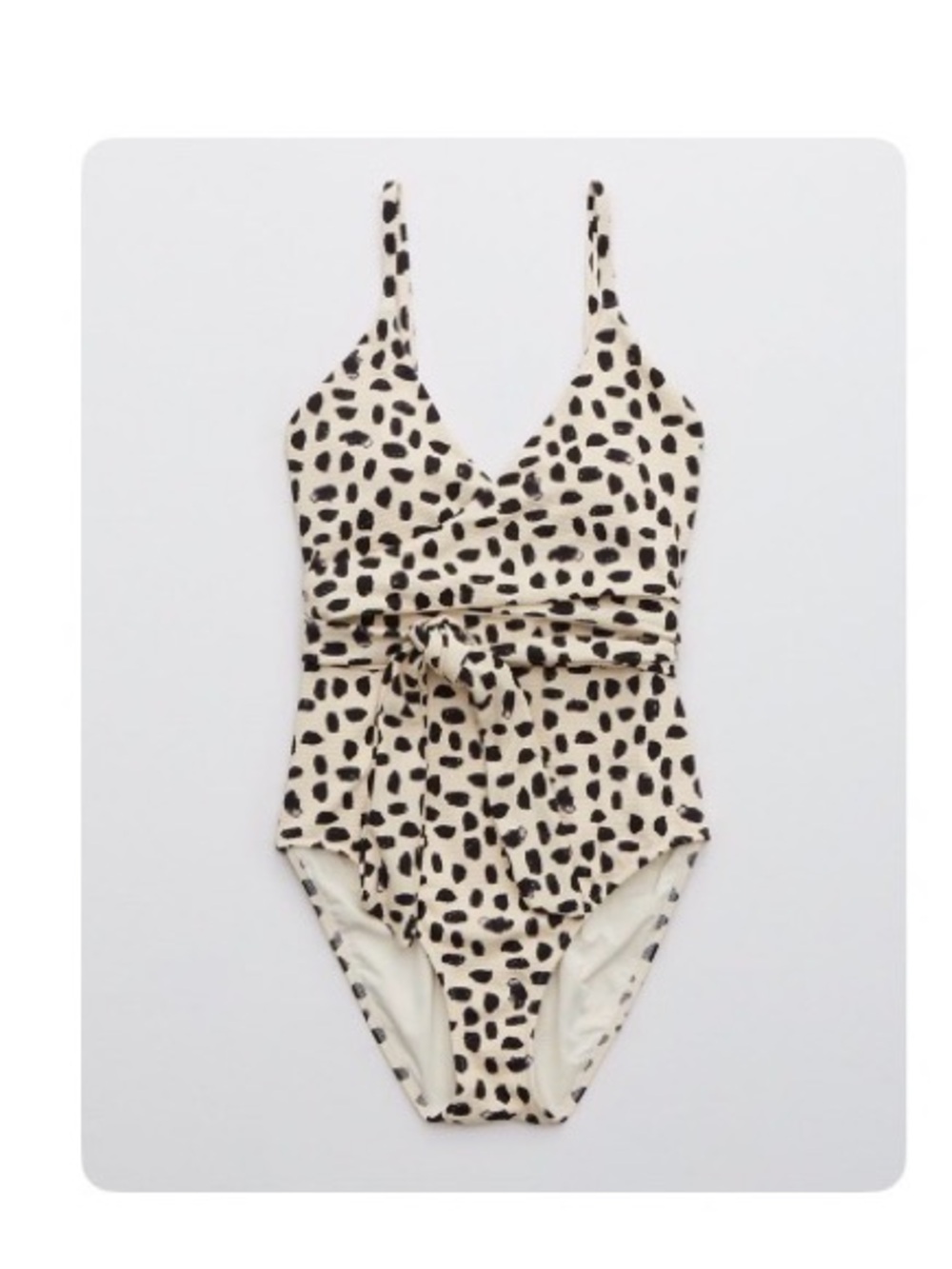 Aerie pique wrap one piece swim suit